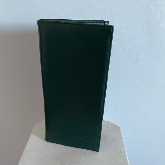 Men’s Long Wallet in Rich Hunter Green Leather billfold card carrier - Picture 2 of 7